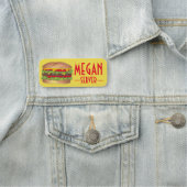 Fast Food Hamburger Cheese Burger Cheeseburger Naamplaatje (In situ)