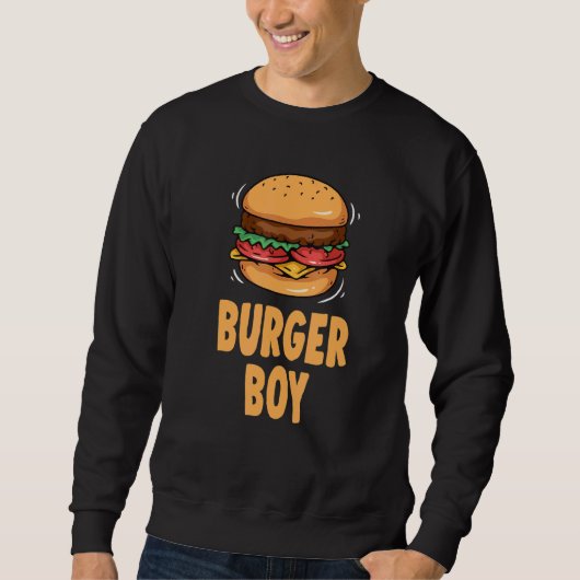 Fast Food Hamburger Cheeseburger Burger Boy Trui (Voorkant)