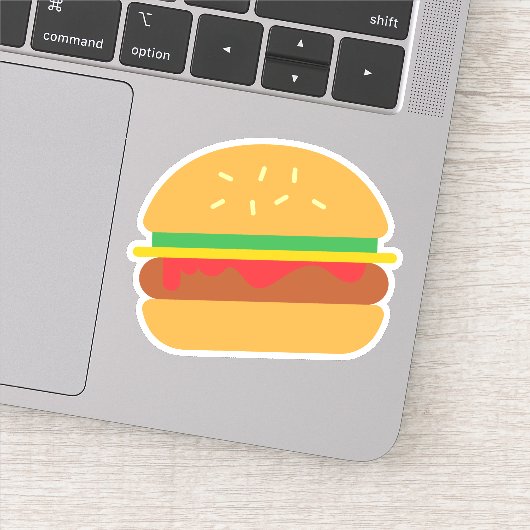 Fast Food Hamburger Die Cut Sticker Decal (Detail)