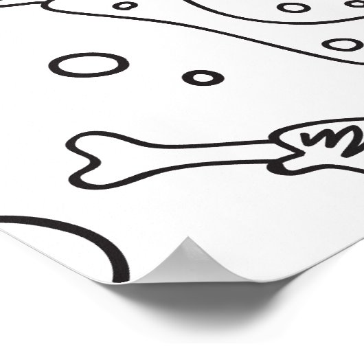 Fast Food Hamburger Fries Hot Dog Chicken Pattern Poster (Hoek)