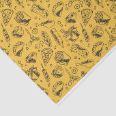 Fast Food Hamburger Fries Hot Dog Chicken Pattern Tissuepapier (Detail)