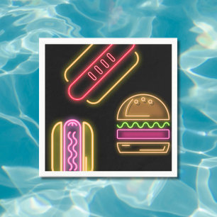 Fast Food Hot Dogs en Hamburger Servet