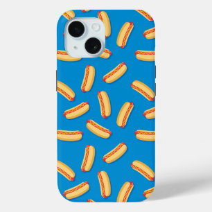 Fast Food Hotdogs Patroon iPhone 15 Case