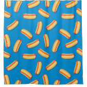 Fast Food Hotdogs Patroon Douchegordijn (Voorkant)