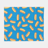 Fast Food Hotdogs Patroon Fleece Deken (Voorkant (Horizontaal))
