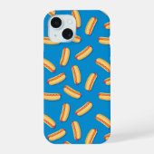 Fast Food Hotdogs Patroon iPhone 15 Case (Achterkant)