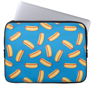 Fast Food Hotdogs Patroon Laptop Sleeve