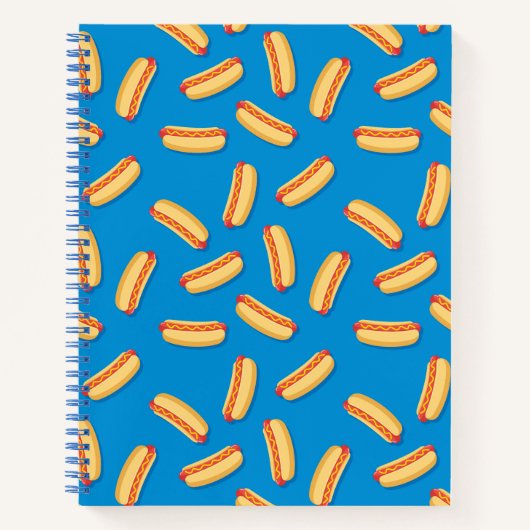 Fast Food Hotdogs Patroon Notitieboek (Voorkant)