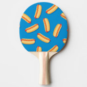 Fast Food Hotdogs Patroon Tafeltennisbatje (Voorkant)