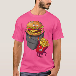 Fast Food In Zakje Frites Burger Pommes Frites Aar T-shirt