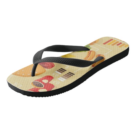 Fast food info-afbeelding teenslippers (Schuin)
