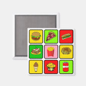 Fast Food Junkie magnet (Voorkant / Achterkant)