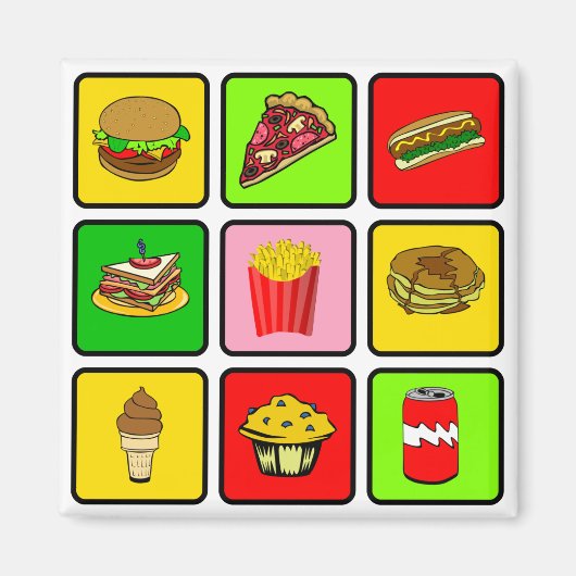Fast Food Junkie magnet (Voorkant)