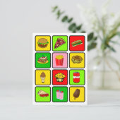 Fast Food Junkie postcard Briefkaart (Staand voorkant)