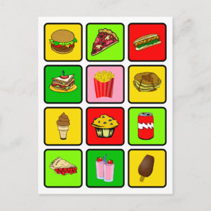 Fast Food Junkie postcard Briefkaart