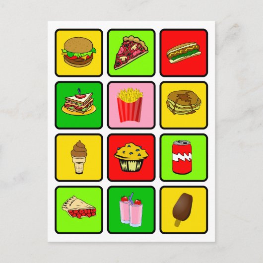 Fast Food Junkie postcard Briefkaart (Voorkant)