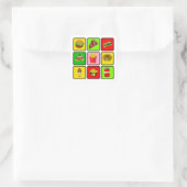 Fast Food Junkie-stickers Vierkante Sticker (Tas)