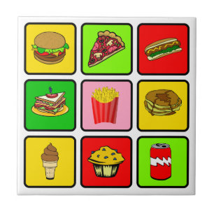 Fast Food Junkie-tegel Tegeltje