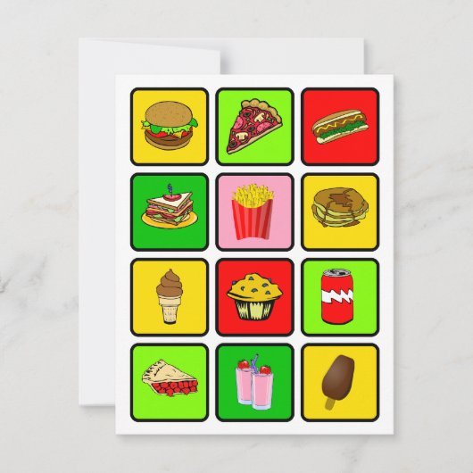 Fast Food Junkie-uitnodiging Kaart (Voorkant)