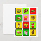 Fast Food Junkie-uitnodiging Kaart (Voorkant / Achterkant)