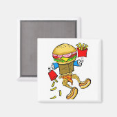 Fast Food Man Magneet (Voorkant / Achterkant)