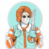 Fast Food Moordenaar Clown Grappig Sticker (Voorkant)