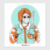 Fast Food Moordenaar Clown Grappig Sticker (Vel)