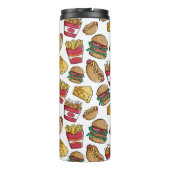 Fast Food Pattern Custom monogram tumbler Thermosbeker (Achterkant)