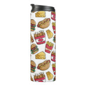 Fast Food Pattern Custom monogram tumbler Thermosbeker (Geroteerd rechts)