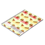 Fast Food Pattern Custom Notitieboek (Linkerzijde)