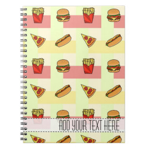 Fast Food Pattern Custom Notitieboek