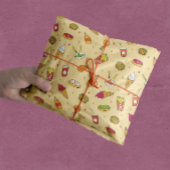 Fast Food Pattern Yellow Tissuepapier