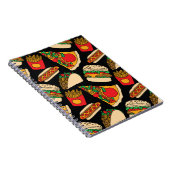 fast food pizza burger hotdog franse friet tacos notitieboek (Rechterzijde)