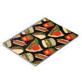 fast food pizza burger hotdog franse friet tacos notitieboek (Linkerzijde)