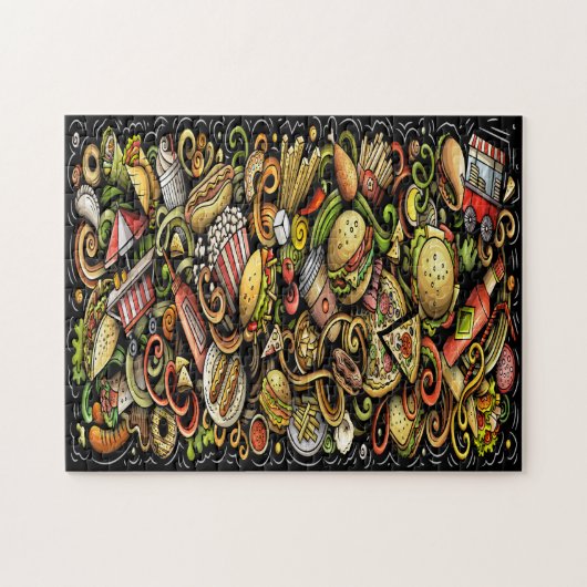 Fast Food Puzzle Legpuzzel (Horizontaal)