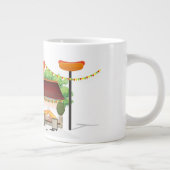 Fast Food Restaurant Cartoon Grote Koffiekop (Rechts)