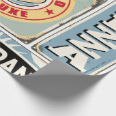 Fast food restaurants and diners retro signs colle cadeaupapier (Hoek)