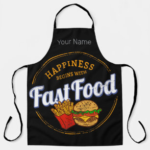 Fast Food Retro Fries Snack  hamburger ontwerp Schort