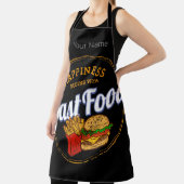 Fast Food Retro Fries Snack  hamburger ontwerp Schort (Insitu)