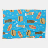 Fast Food Soda Fountain Junk Food Blue Theedoek (Horizontaal)