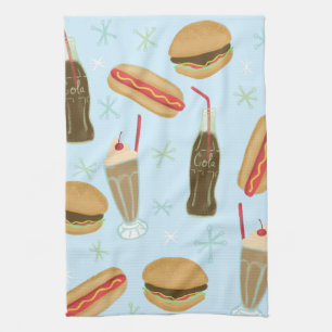 Fast Food Soda Fountain Junk Food Blue Theedoek
