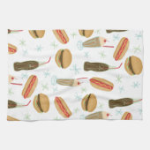 Fast Food Soda Fountain Junk Food White Theedoek (Horizontaal)