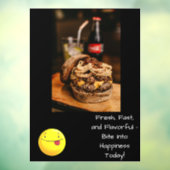 Fast Food Window Cling Raamsticker (Vel 3)