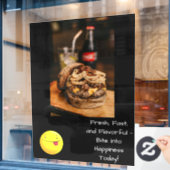 Fast Food Window Cling Raamsticker (Cafe Raam)