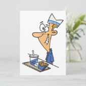 Fast Food Worker Kaart (Staand voorkant)