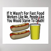 Fast Food Worker Poster (Voorkant)