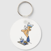 Fast Food Worker Sleutelhanger (Voorkant)