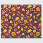 Fast Food Wrapping Paper Cadeaupapier (Vlak)