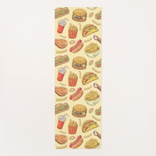 Fast Food Yoga Mat (Voorkant)