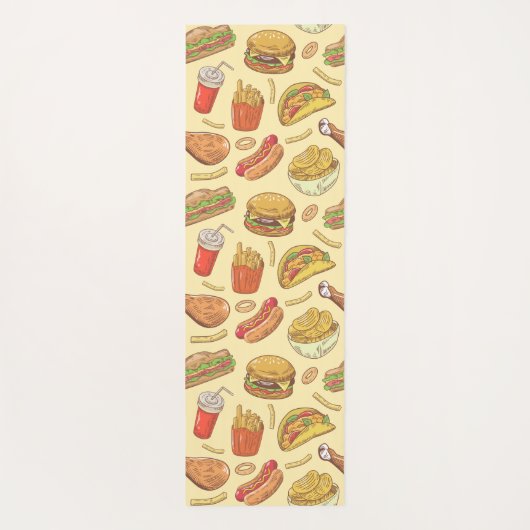 Fast Food Yoga Mat (Achterkant)